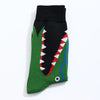 Chaussettes hautes pour homme. Motif mâchoire de crocodile ou de requin. 