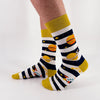 Chaussette haute homme motif espace.