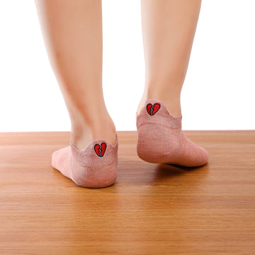 chaussettes languettes avec coeurs brisés