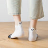 Chaussettes languette, motif panda, coloris blanc et noir