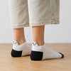 Chaussettes languette, motif panda, coloris blanc et noir