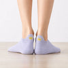 Chaussettes languette, motif couronne brodé au fil doré sur la languette, disponible en noir, rose, bleu, beige et blanc