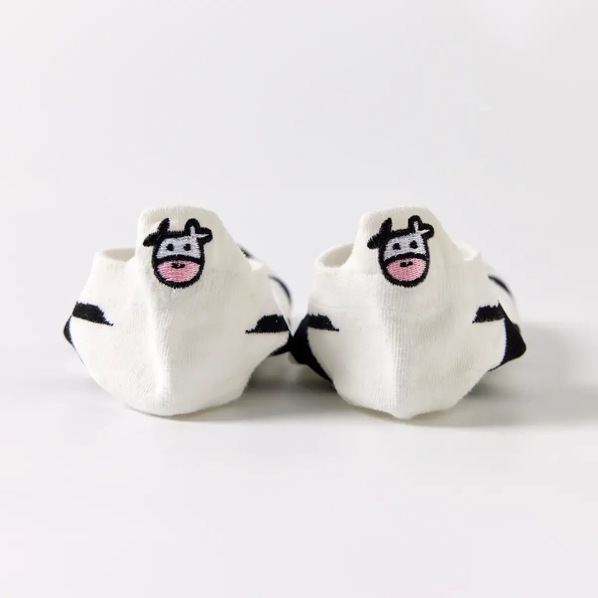 Chaussettes en coton à languette à motif vaches pour femme | Chaussettes élégantes et confortables | Disponibles en plusieurs couleurs.