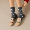 Chaussettes hautes de Noël coeur, motifs Père Noël, Renne, Bonhomme de Neige et Ours 
