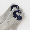 Lot de 5 chaussettes enfants garçon. Coloris bleu/gris/vert. Motif dinosaure. 