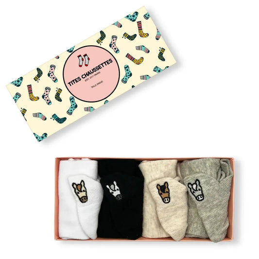 Chaussettes en coton à languette cheval beige pour femme | Chaussettes confortables et élégantes | Idéales pour le quotidien ou les occasions spéciales | Disponibles en plusieurs couleurs 