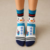 Coffret de 4 chaussettes hautes costume de Noël : Père Noël, Bonhomme de Neige, Renne et Ours
