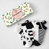 Lot de Chaussettes en coton à languette à motif vaches pour femme | Chaussettes élégantes et confortables | Disponibles en plusieurs couleurs.