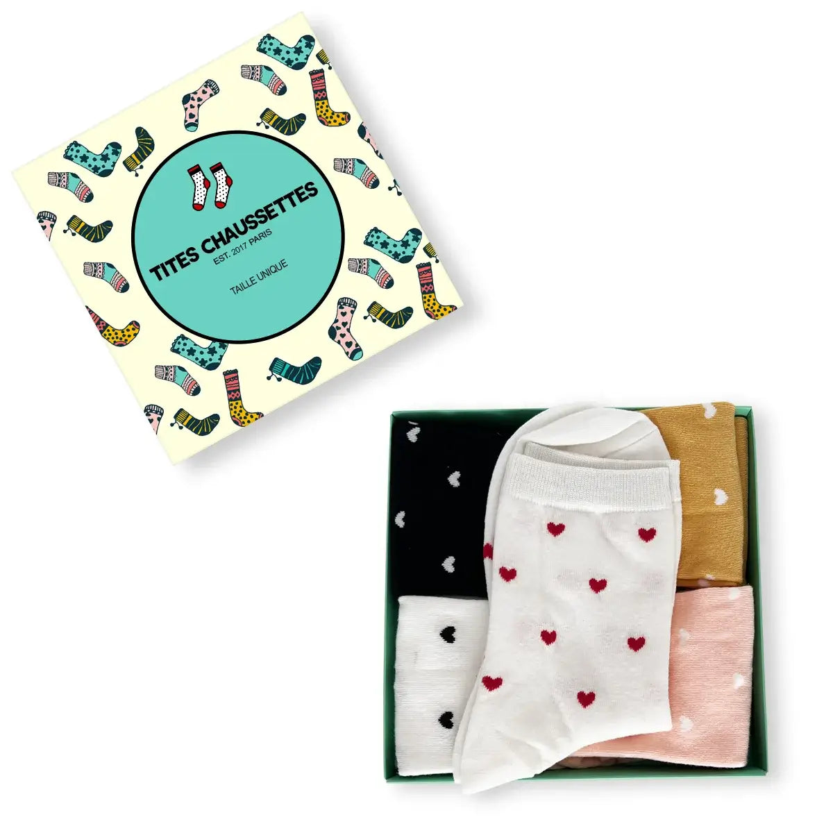 Lot de Chaussettes en coton à motif cœur pour femmes | Chaussettes douces et confortables | Fabriquées à partir de matériaux de haute qualité | Un cadeau parfait pour les femmes de tous âges | Disponibles en différentes couleurs