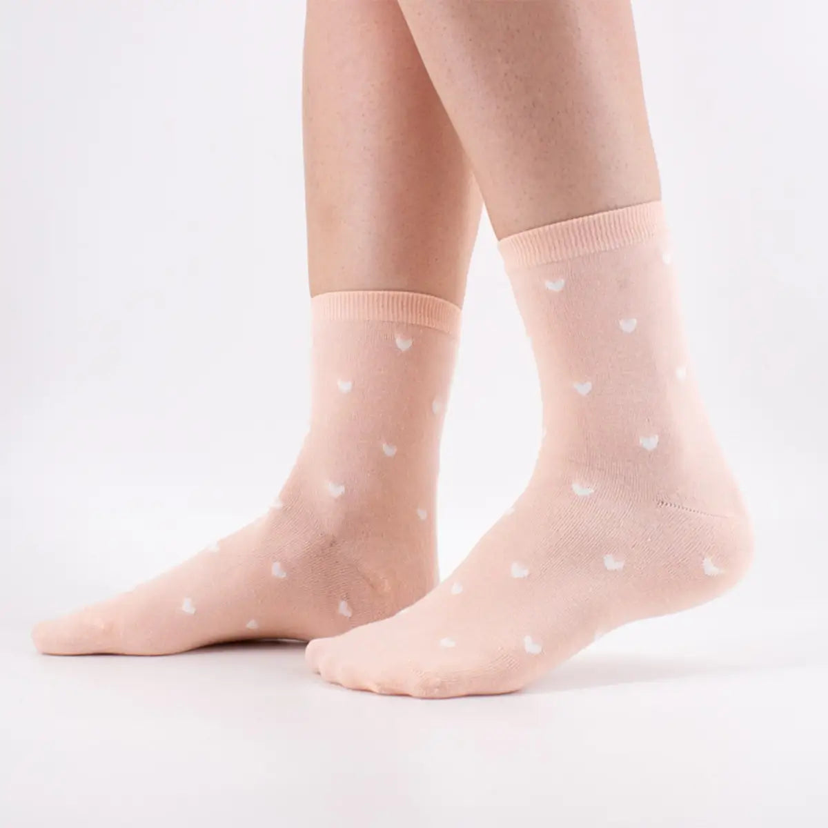 Chaussettes rose en coton à motif cœur pour femmes | Chaussettes douces et confortables | Fabriquées à partir de matériaux de haute qualité | Un cadeau parfait pour les femmes de tous âges | Disponibles en différentes couleurs