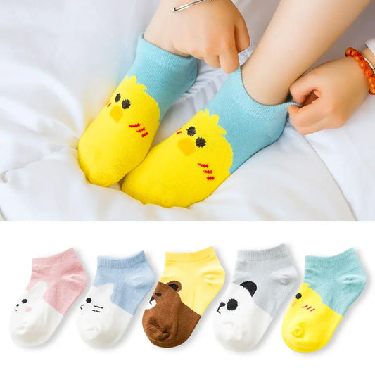 Chaussettes Enfants et bébé à motif animaux (Lot 5 paires) | Chaussettes douces et respirantes | Un cadeau parfait pour les enfants et les bébés de tous âges | Disponibles à un prix abordable.