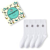Coffret 4 paires de chaussettes longues mixtes en coton doux. Deux tailles, 5 coloris intemporels. Confort, qualité et style TitesChaussettes.
