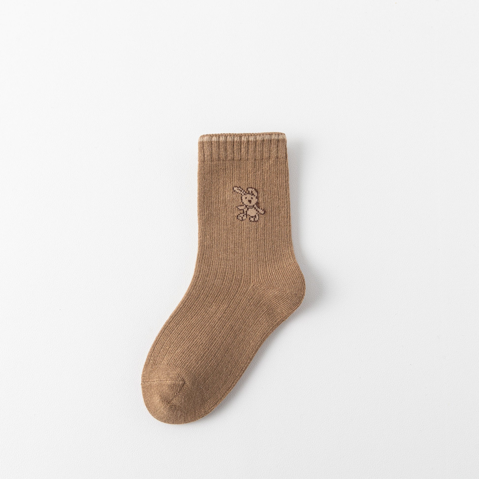 Lot de 5 chaussettes hautes fille avec motif lapin. Douces, chaudes et extensibles, parfaites de 12 mois à 12 ans pour un look mignon et confortable.