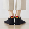 Lot de 5 chaussettes avec languette cœur arc-en-ciel.