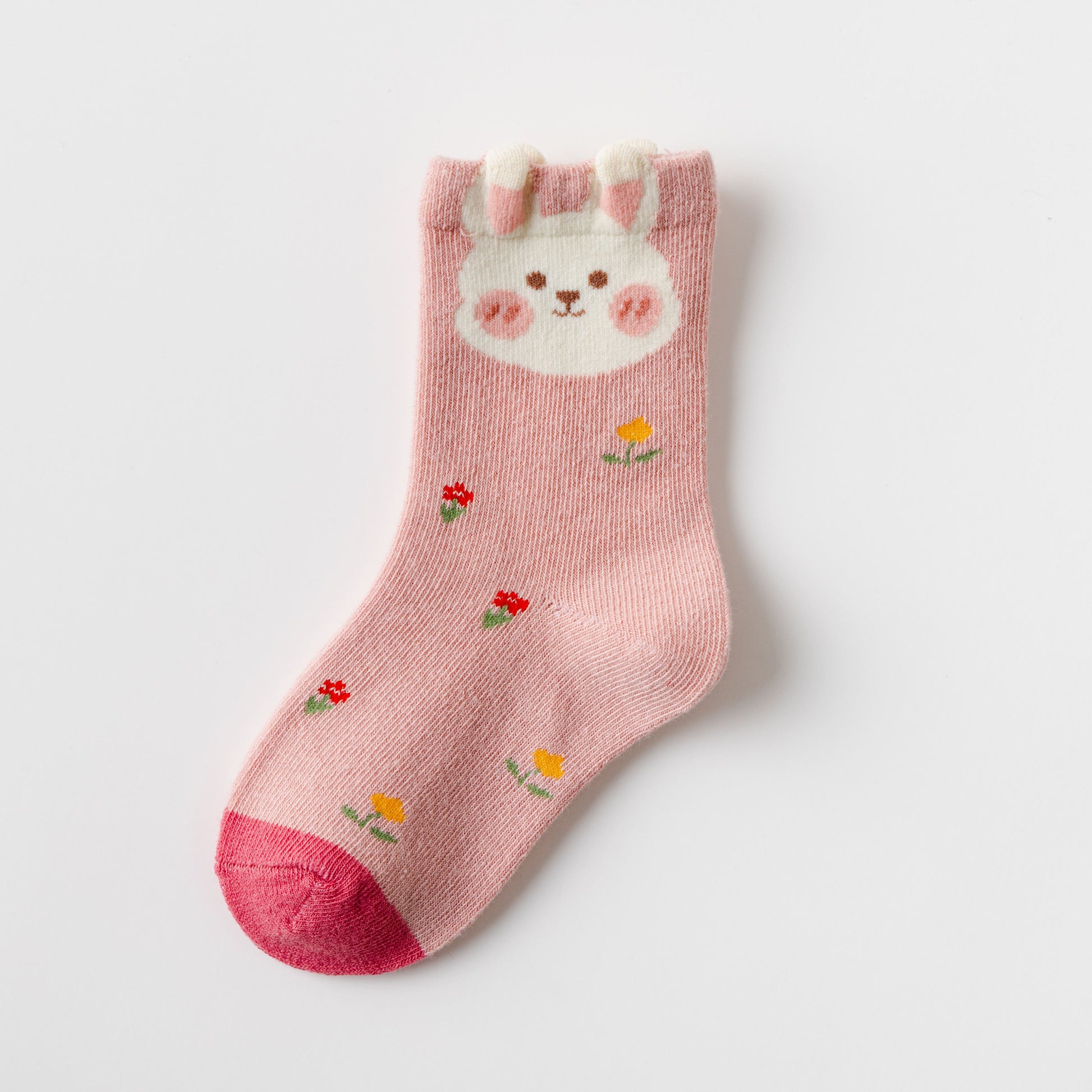 Lot de 5 chaussettes hautes fille avec motifs lapin rose mignons. Parfaites pour l’hiver, elles offrent douceur, chaleur et style dès 12 mois jusqu’à 12 ans.