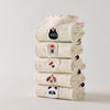 Lot de 5 chaussettes montantes motif animaux avec détail volanté. Coton majoritaire, confortables et festives. Idéales pour un look fun et cosy