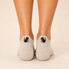 Lot de 4 chaussettes languette Halloween en coton, confortables et originales. Motifs fantôme, chat noir, Boo et Trick or Treat. Taille unique 35-41.