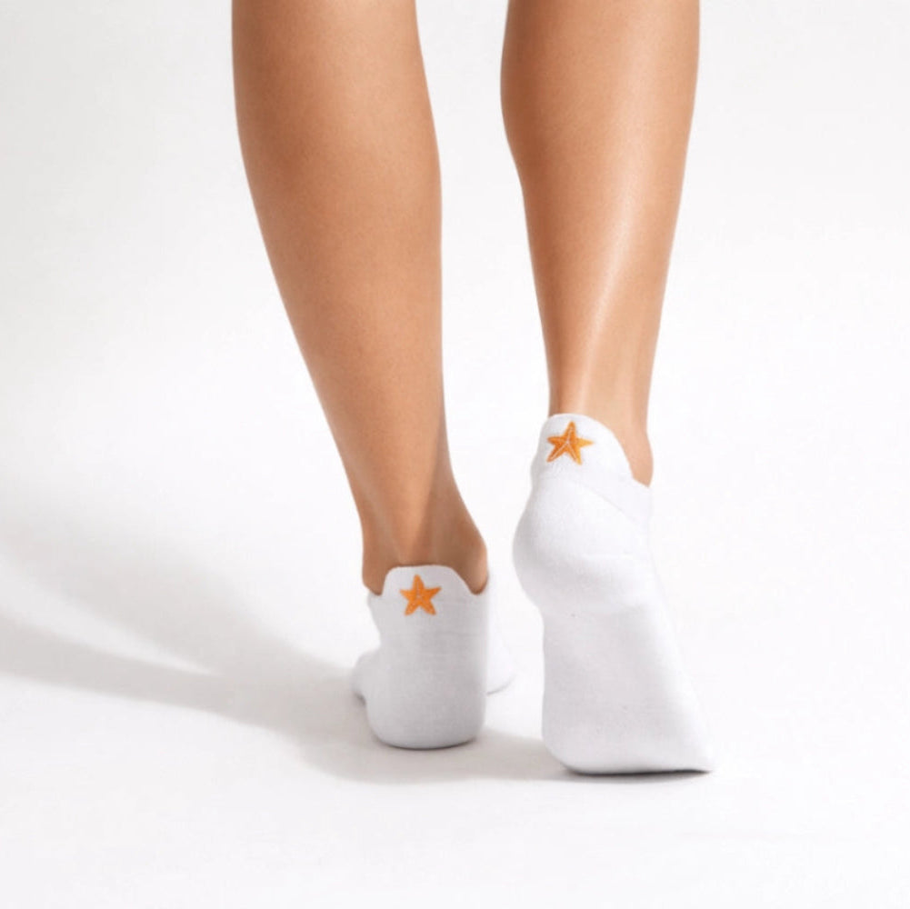 Lot de 5 chaussettes fantaisie à languette, motifs marins brodés, confort stretch, tailles 35-41. Idéal pour un look frais et sans ampoules.