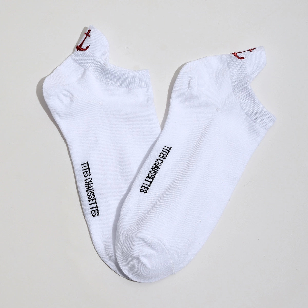 Lot de 5 chaussettes fantaisie à languette, motifs marins brodés, confort stretch, tailles 35-41. Idéal pour un look frais et sans ampoules.