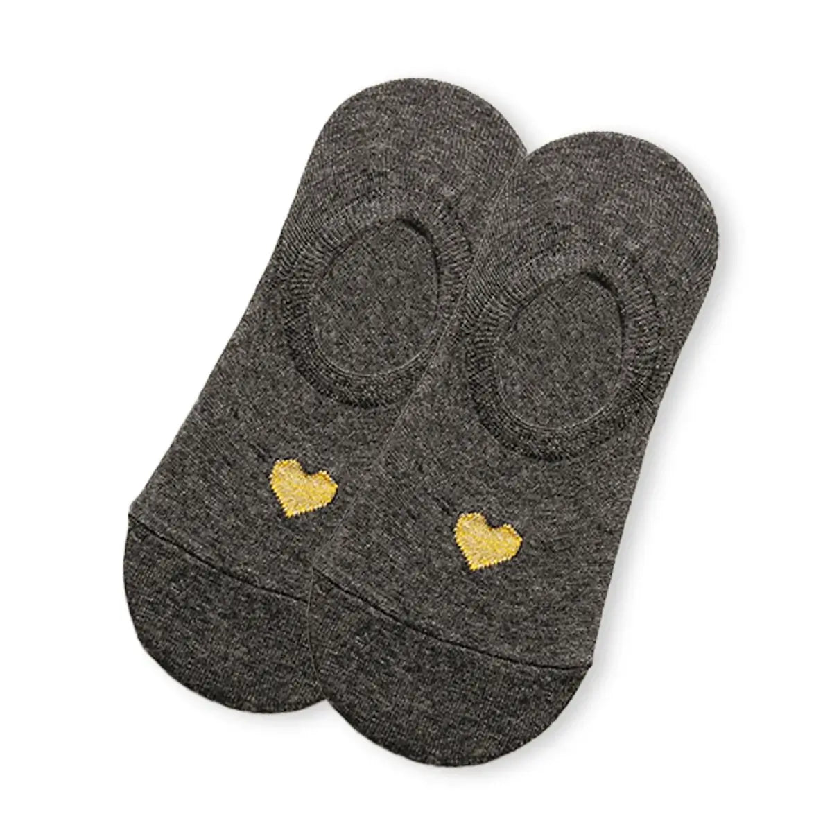 Lot de 5 socquettes invisibles cœur doré. Douces, antiglisse, élégantes. Parfaites pour un look discret, confortable et raffiné durant l’été.