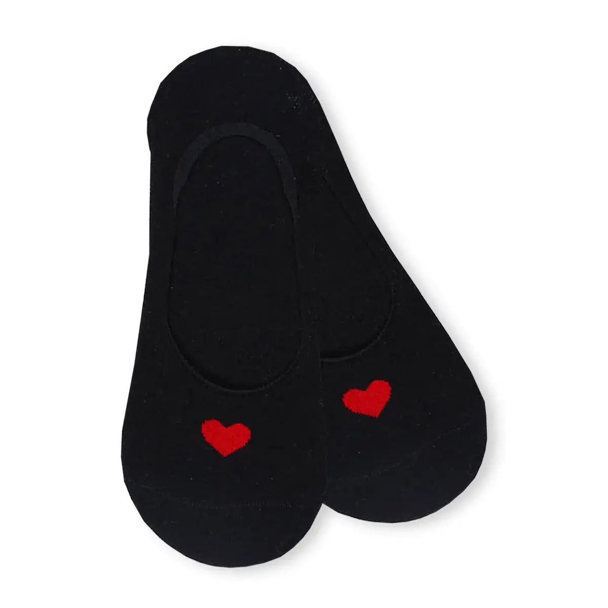Lot de 5 socquettes invisibles avec cœur tricoté. Douces, discrètes, antiglisse. 5 couleurs pour un look romantique et confortable au quotidien.