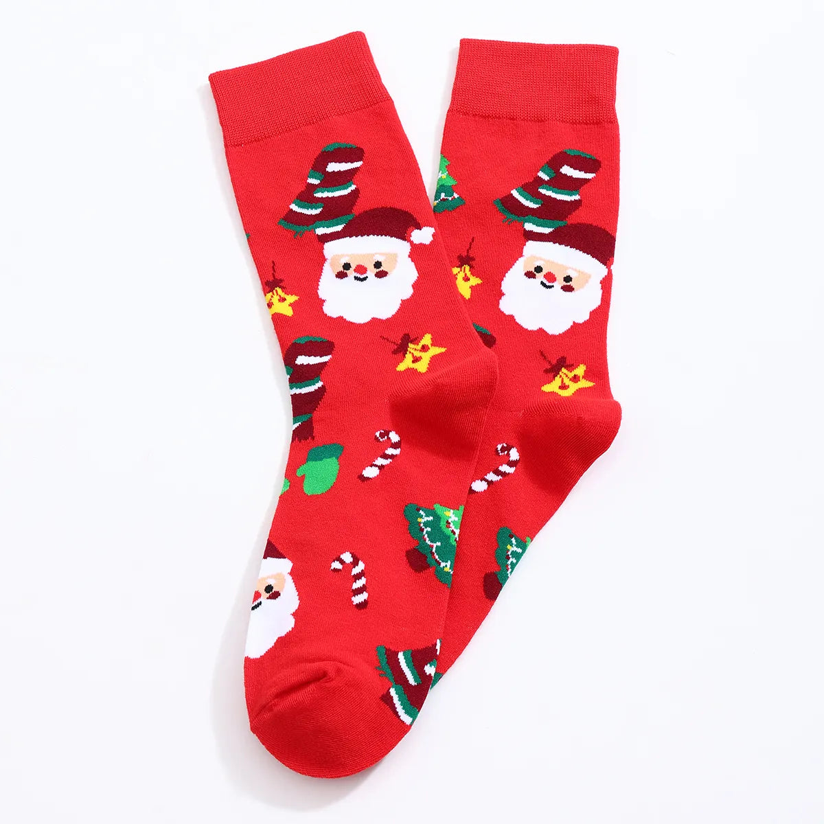 Chaussettes de Noël homme vendues à l’unité. Trois modèles festifs au choix : Père Noël, bonhomme de neige ou rouge décoré. Taille 38-45, confortables.