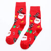 Chaussettes de Noël homme vendues à l’unité. Trois modèles festifs au choix : Père Noël, bonhomme de neige ou rouge décoré. Taille 38-45, confortables.