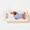 Pince cheveux Chien de 7,5 cm disponible en marinière bleue ou pull rose. Accessoire cheveux original et tendance, parfait pour offrir ou se faire plaisir.
