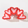 Barrette vichy cœur en acétate de 9 cm. Accessoire cheveux élégant et tendance offrant un excellent maintien, idéal pour offrir ou se faire plaisir.