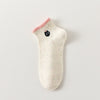 Lot de 5 chaussettes basses à motifs animaux, fond beige, languette anti-frottement, matière douce et stretch. Taille unique 35-41.
