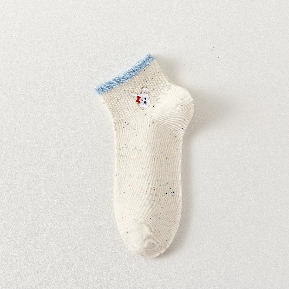 Lot de 5 chaussettes basses à motifs animaux, fond beige, languette anti-frottement, matière douce et stretch. Taille unique 35-41.