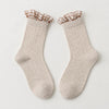 Chaussettes Bi-Matières à Volant Femme