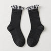 Chaussettes Bi-Matières à Volant Femme