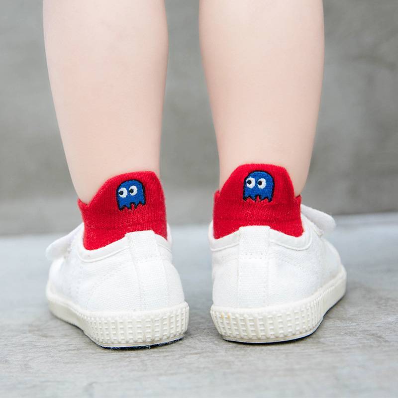 Tites Chaussettes fantaisie tendance et originale enfant languette jeux rouge