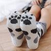 Fleece-Socken mit Katzengesicht
